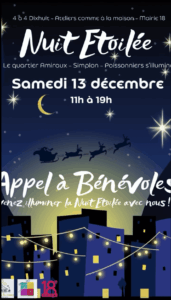 Appel à bénévoles pour la nuit étoilée