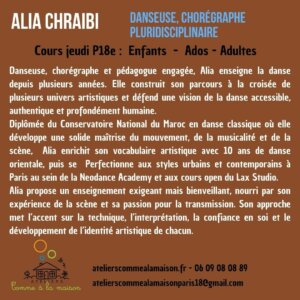 Alia Chraibi, danseuse et chorégraphe pluridisciplinaire